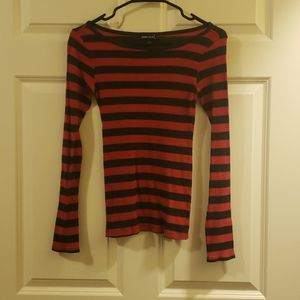 Striped ribbed top